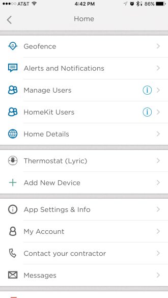 Honeywell Lyric Interface 3