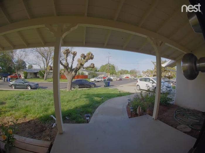 nest doorbell camera viewing angle