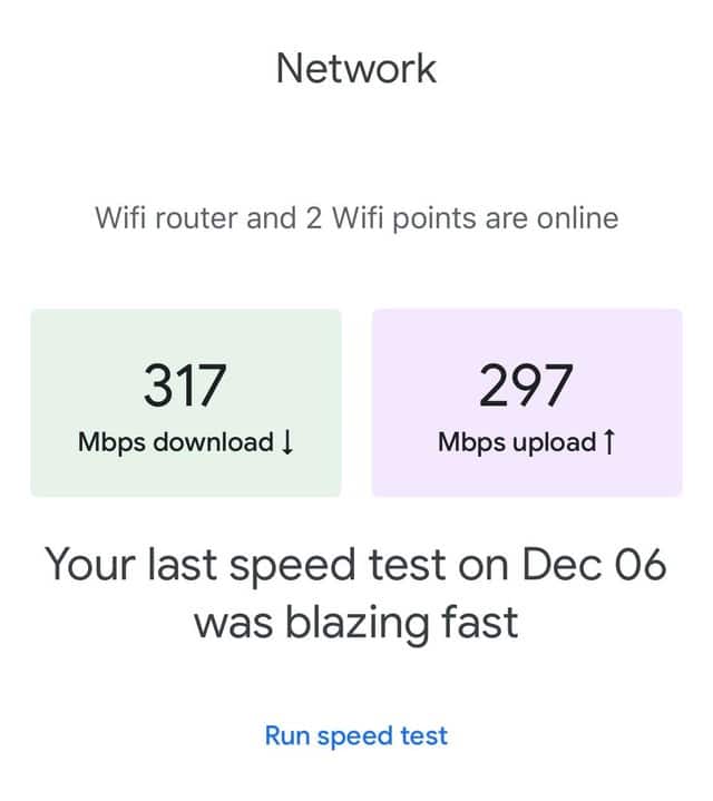 Nest WiFi 3-Pack Speed Test Results