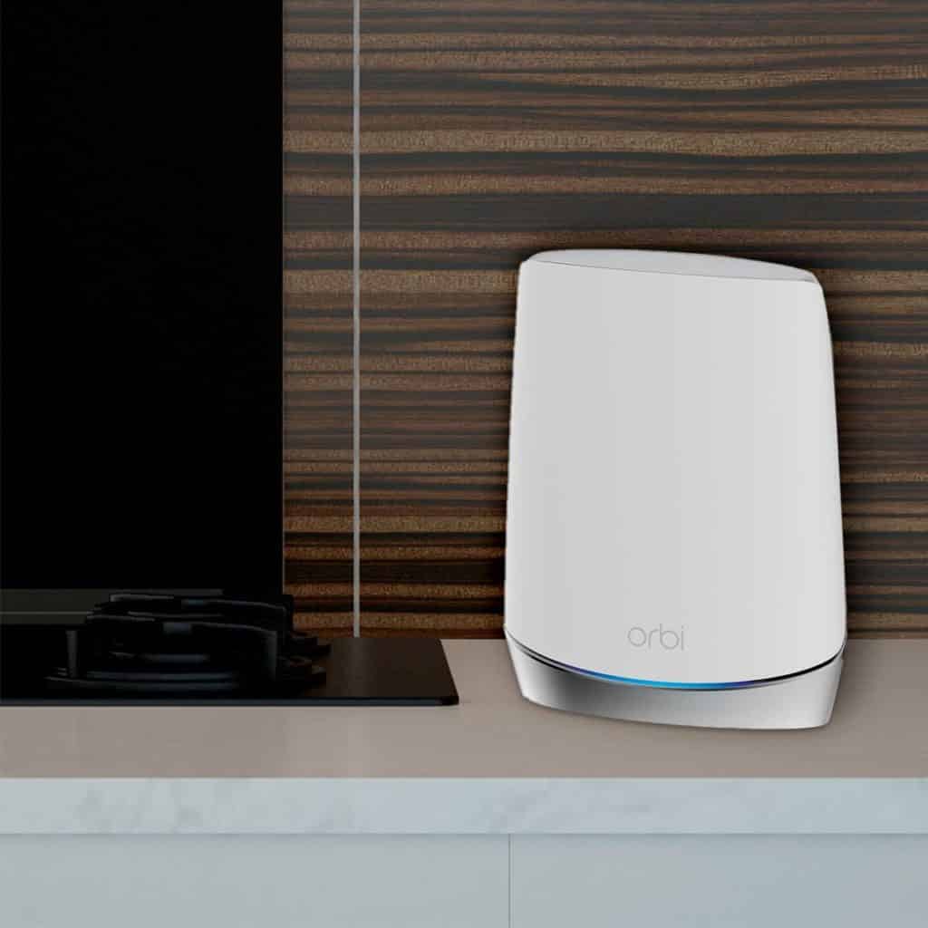 netgear orbi on countertop