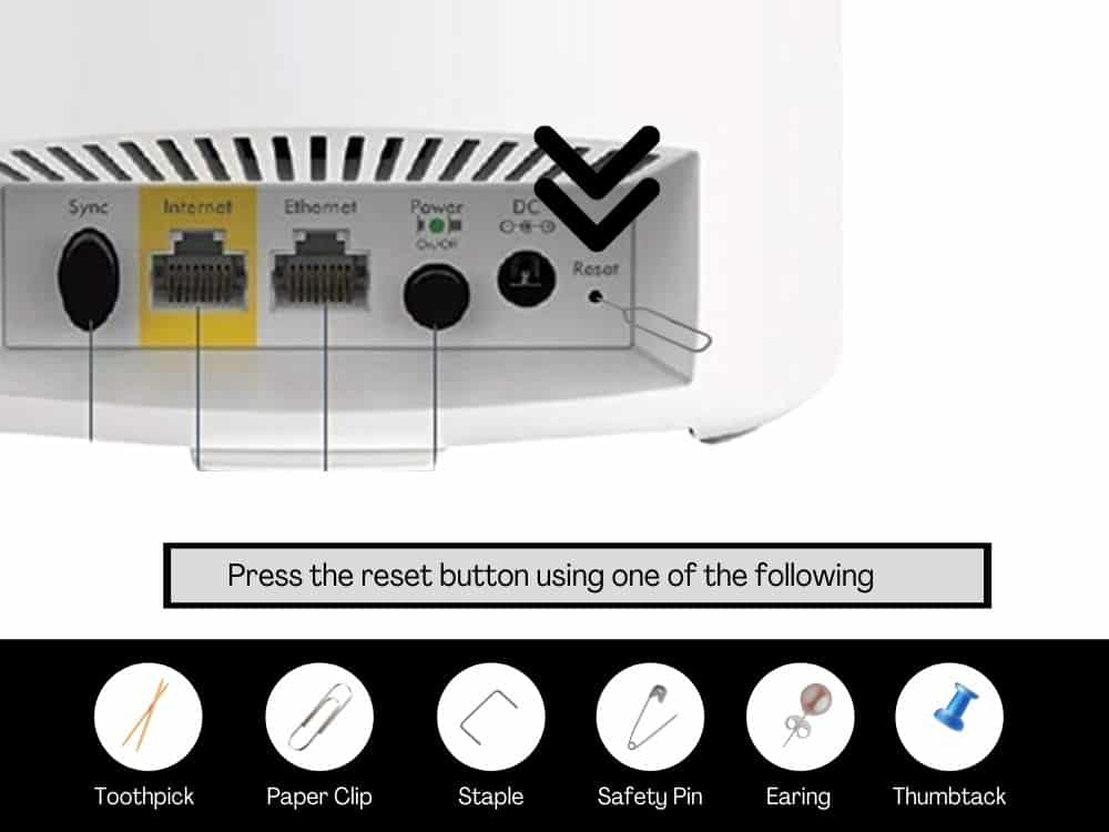 How to reset Orbi Wifi System to factory default settings