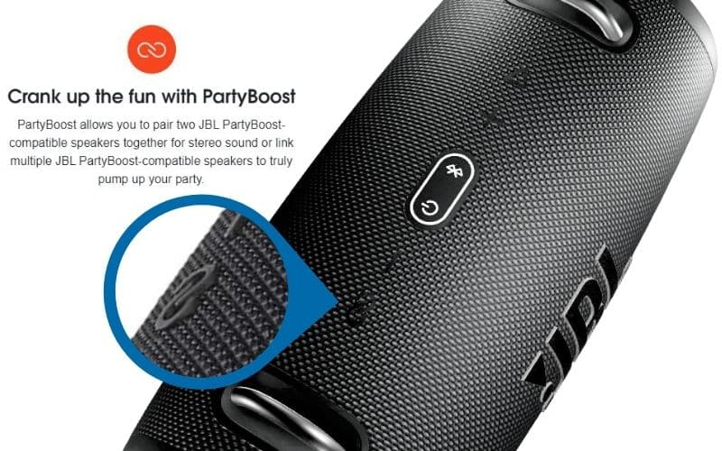 Как включить басс на jbl. Party Boost JBL. PARTYBOOST кнопка.