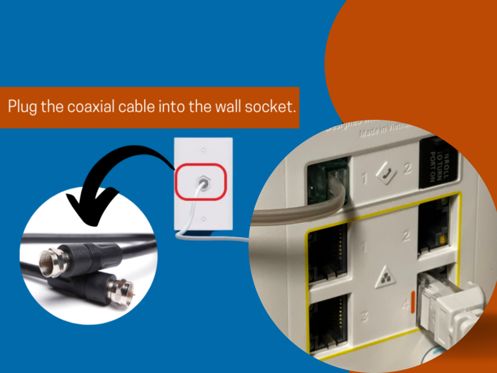 Step one on how to install your Spectrum router is to plug and connect your modem to the cable outlet