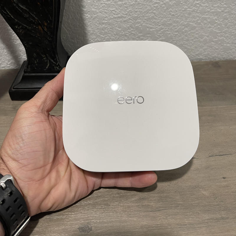 eero Pro 6 in hand